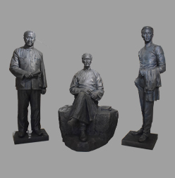 湖北美术学院三位创办人（蒋兰圃、唐义精、徐子珩）铸铜塑像